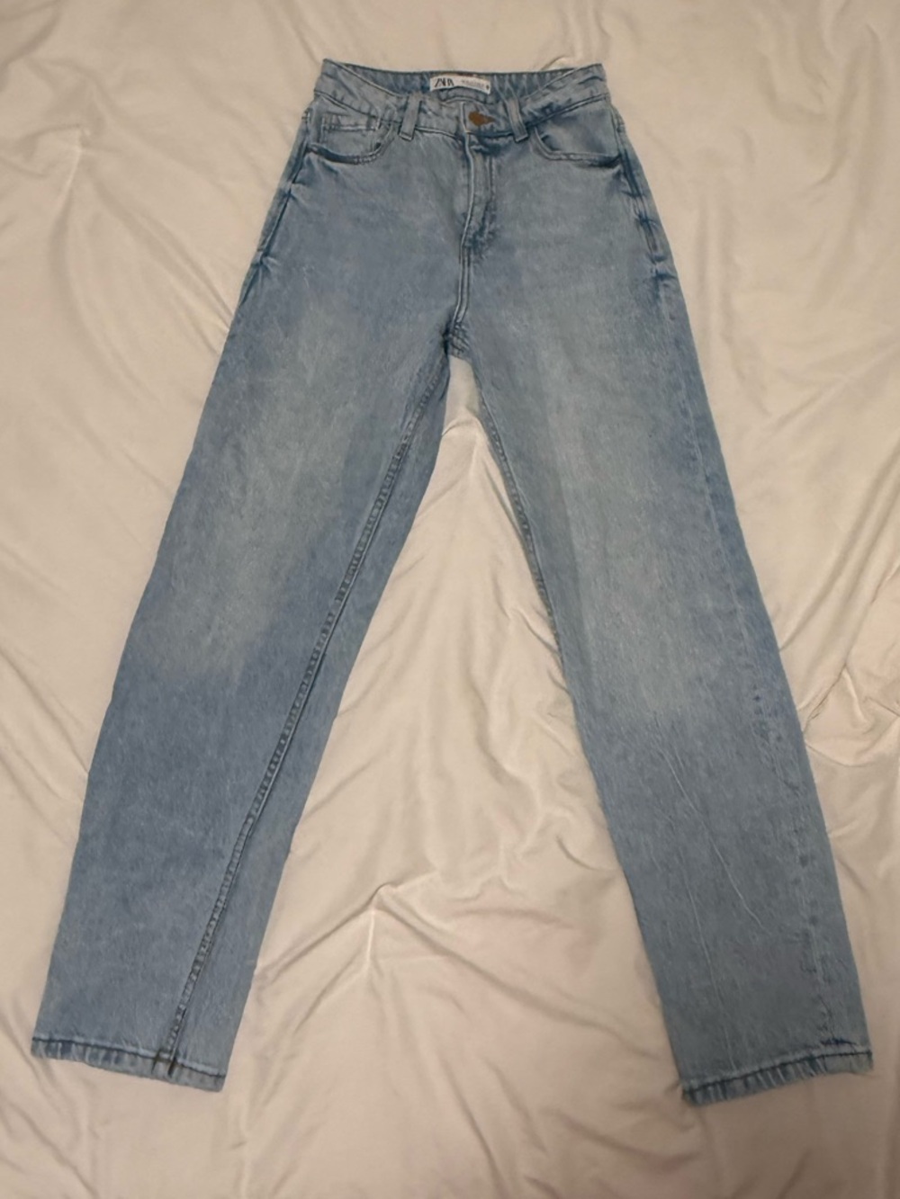 Zara Light Blue Straight Leg Women's Jeans
